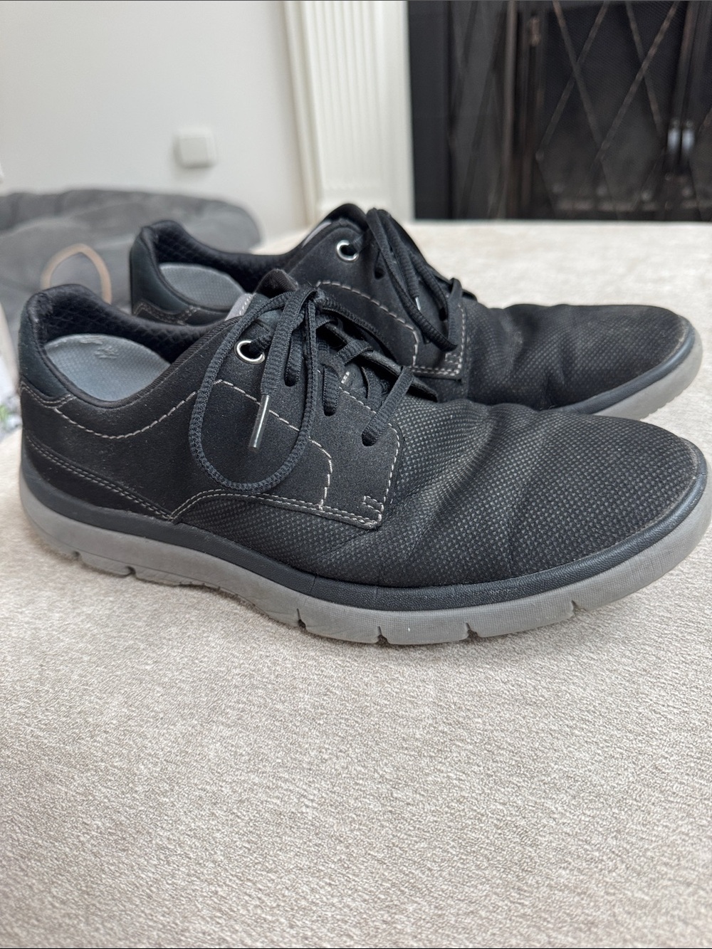 Cloudsteppers by Clarks Black Lace-Up Casual Sneakers